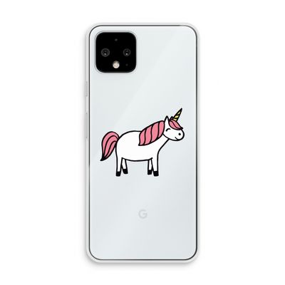 Eenhoorn: Pixel 4 Transparant Hoesje