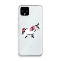 Eenhoorn: Pixel 4 Transparant Hoesje