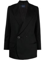 Yohji Yamamoto blazer croisé à revers pointus - Noir