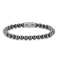 Rebel and Rose RR-6DV02-S Rekarmband Beads Grey Silver Shine DV 6 mm