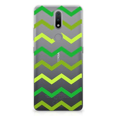 Nokia 2.4 | TPU bumper | Zigzag Groen