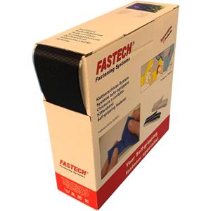 FASTECH® B50SKL01E999910 Klittenband Om vast te plakken Hotmelt Haakdeel, Extra sterk (l x b) 10000 mm x 50 mm Zwart 10 m