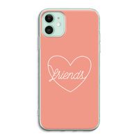 Friends heart: iPhone 11 Transparant Hoesje Friends heart: iPhone 11 Transparant Hoesje