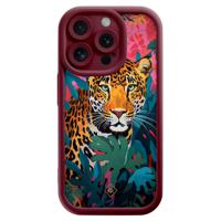 iPhone 14 Pro rode case - Luipaard jungle