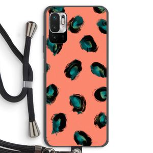 Pink Cheetah: Xiaomi Redmi Note 10 5G Transparant Hoesje met koord