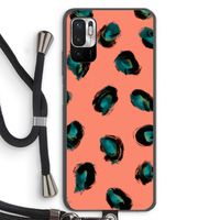 Pink Cheetah: Xiaomi Redmi Note 10 5G Transparant Hoesje met koord