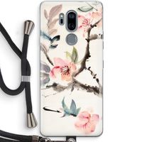Japanse bloemen: LG G7 Thinq Transparant Hoesje met koord
