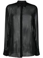 Philipp Plein chemise boutonnée à effet de transparence - Noir - thumbnail