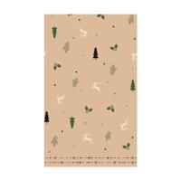 Duni tafellaken natural yuletid 220cm