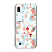 Gekleurde driehoekjes pastel: Samsung Galaxy A10 Transparant Hoesje