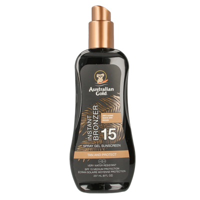 Australian Gold Spray gel met bronzer SPF15 237 Milliliter