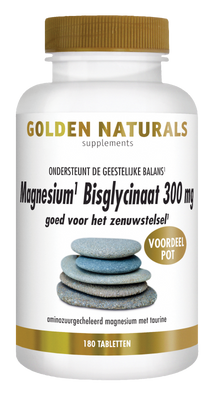 Golden Naturals Magnesium Bisglycinaat 300mg Tabletten