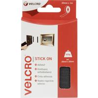 VELCRO® VEL-EC60211 Klittenband Om vast te plakken Haak- en lusdeel (l x b) 1000 mm x 20 mm Zwart 1 m