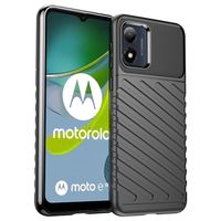 Thunder Series Motorola Moto E13 TPU Hoesje - Zwart - thumbnail