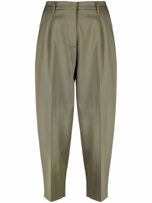 Blanca Vita pantalon court à plis marqués - Noir