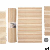 Tapijt GiftDecor NO.02 Wit Bruin 120 x 180 cm (4 Stuks)