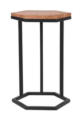 LABEL51 Bijzettafel 'Slide' Bruin Mangohout, 40cm