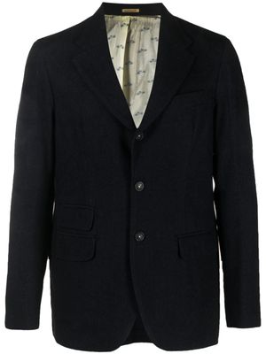 Massimo Alba blazer en laine mélangée à simple boutonnage - Bleu