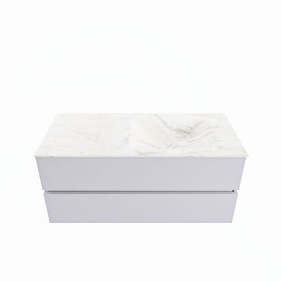 MONDIAZ VICA-DLUX 110cm badmeubel onderkast Cale 2 lades. Inbouw wastafel CLOUD rechts zonder kraangat, kleur Ostra.