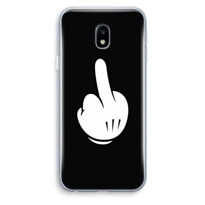 Middle finger black: Samsung Galaxy J3 (2017) Transparant Hoesje