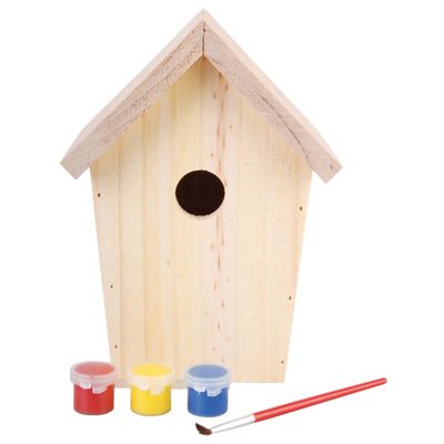 3x stuks DIY vogelhuisje schilderen 20 cm