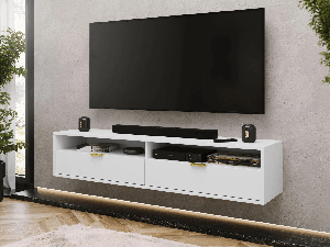 Tv-meubel KIRITSAS 2 deuren 175 cm wit