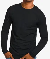 Boru Bamboo 2-pack heren shirt lange mouw - Bamboe ondershirts met ronde hals - Aansluitend