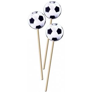 Voetbal cocktail sticks 8 stuks