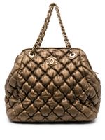 CHANEL Pre-Owned sac cabas à matelassage losanges (2009-2010) - Or