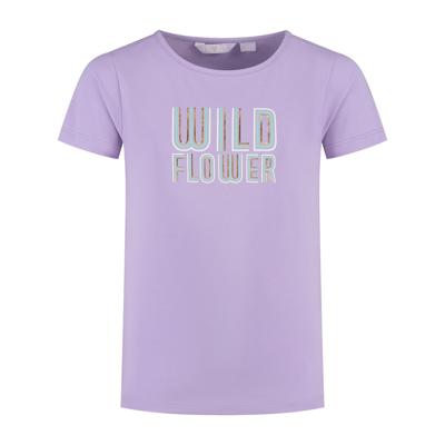 MAYCE zomer t-shirt meisjes - lila - artwork