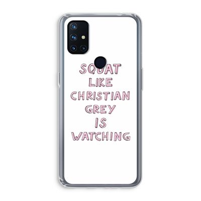 Christian Grey: OnePlus Nord N10 5G Transparant Hoesje