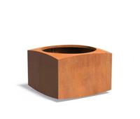 Cortenstaal plantenbak NOOA 100x100x70cm.