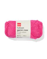 HEMA Katoen Garen Roze 50gram 105meter - thumbnail