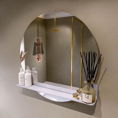 MONDIAZ SPOT spiegel rond 80cm met Spiegelplanchet kleur Cale.