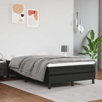 Boxspring met matras kunstleer zwart 120x200 cm