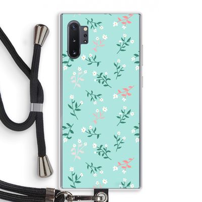 Small white flowers: Samsung Galaxy Note 10 Plus Transparant Hoesje met koord