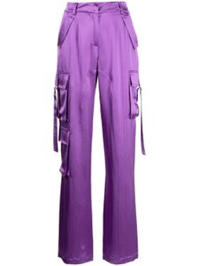 Retrofete pantalon droit à poches cargo - Violet