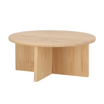 Esschert Design plantentafeltje - van bamboe hout - afmeting: D25 cm x H11 cm - verhoger