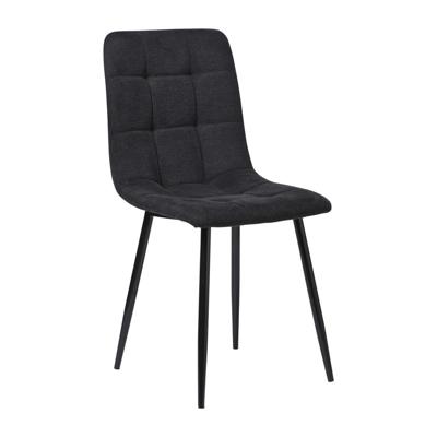 Eetkamerstoel chenille - zwart - 90x53.5x44.5 cm
