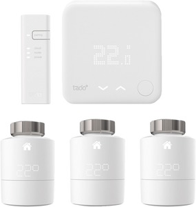 Tado Slimme Thermostaat V3+ startpakket + 3 radiatorknoppen