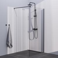 BRAUER Season inloopdouche model C helder glas 110x200 incl. glascoating mat zwart