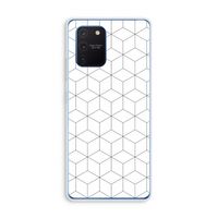 Zwart-witte kubussen: Samsung Galaxy Note 10 Lite Transparant Hoesje