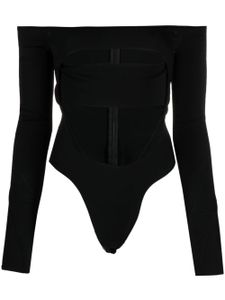 Mugler body à épaules dénudées - Noir