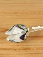 Tulp glas multicolor wit +/- 50 cm