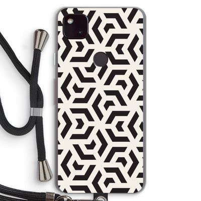 Crazy pattern: Pixel 4a 5G Transparant Hoesje met koord