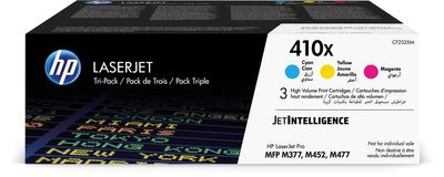 HP toner 410X, 5.000 pagina&apos;s, OEM CF252XM, cyaan, magenta en geel