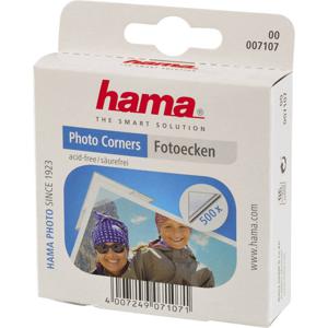 Hama 00007107 fotohoekje 500 stuk(s) Transparant, Wit