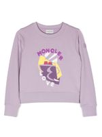 Moncler Enfant sweat à logo brodé - Violet