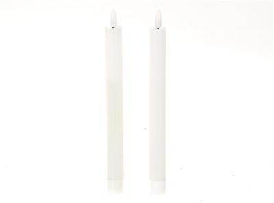 HBX Natural Living Dinerkaars led vlam 24.5cm wit