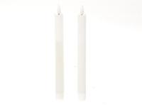 HBX Natural Living Dinerkaars led vlam 24.5cm wit